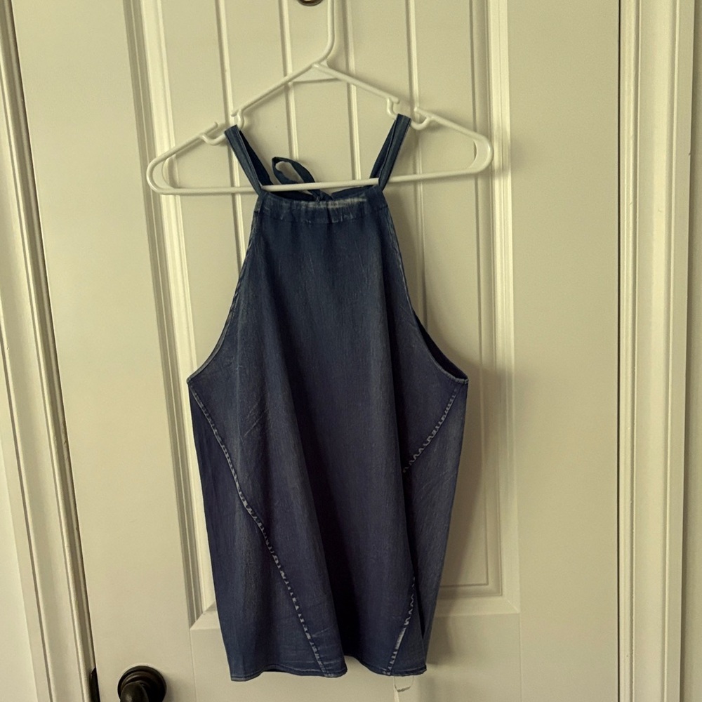 Affordable Fashion Finds Denim Blue Tank Top